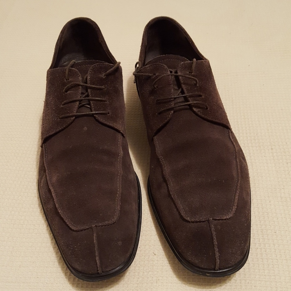 farragamo mens chocolate brown shoes